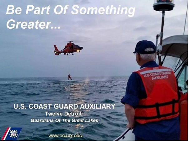 United States Coast Guard Auxiliary USCG AUX 20-12 Join Detroit Lake St.Clair Be Part of Something Greater