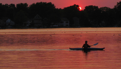 Kayak sunset