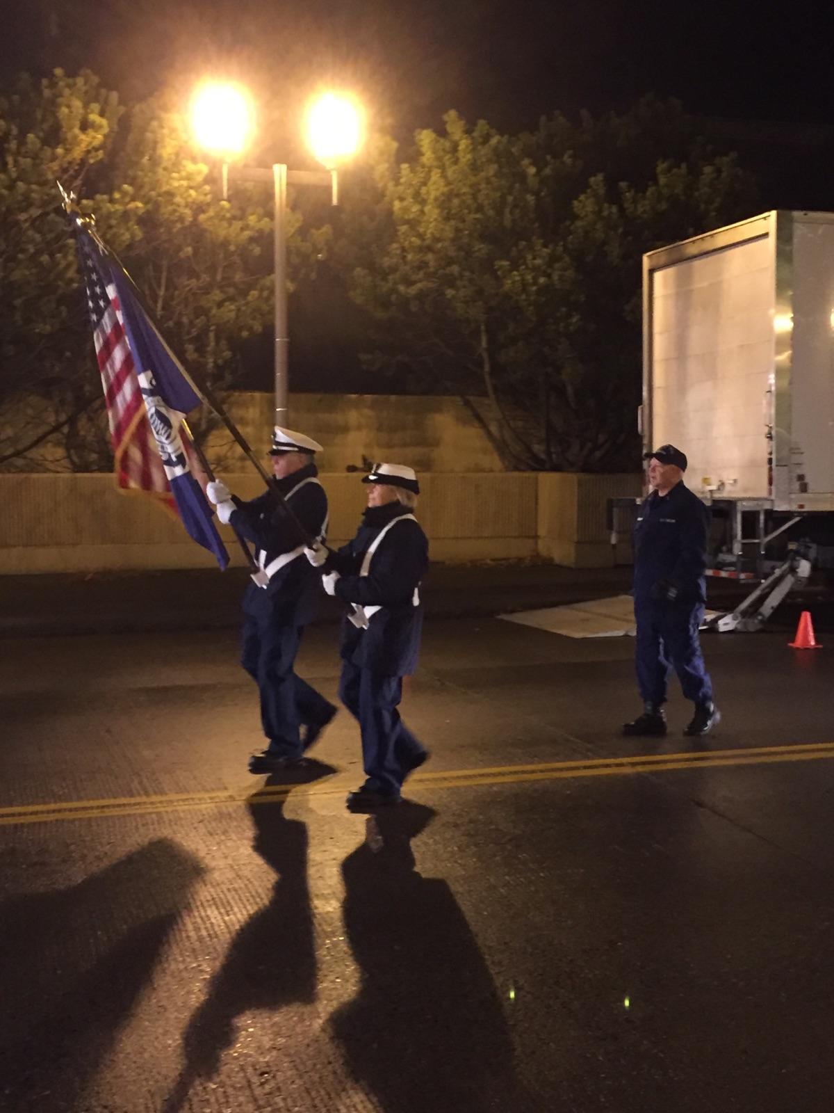 AUX color guard Christmas City of the North Parade 2017