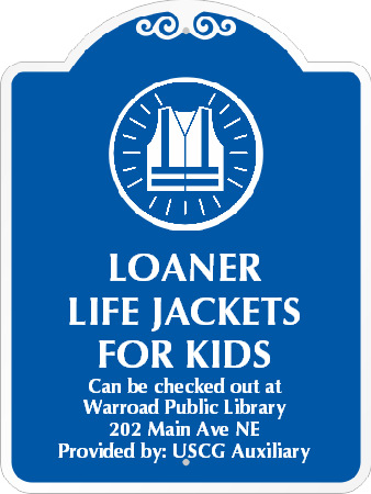 loaner life jacket sign