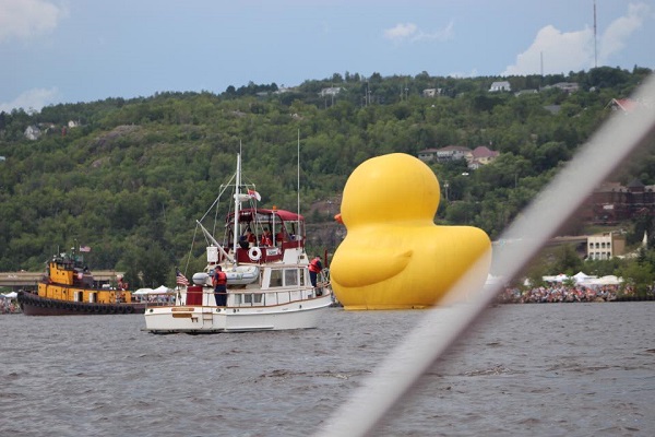 Rubber duckie and AUX boat