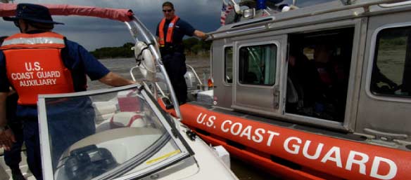 Auxiliary and Coast Guard boats
