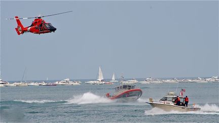 Patrol vessels on Lake Michigan