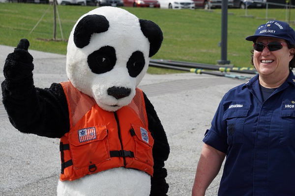 PFD panda with one of our members