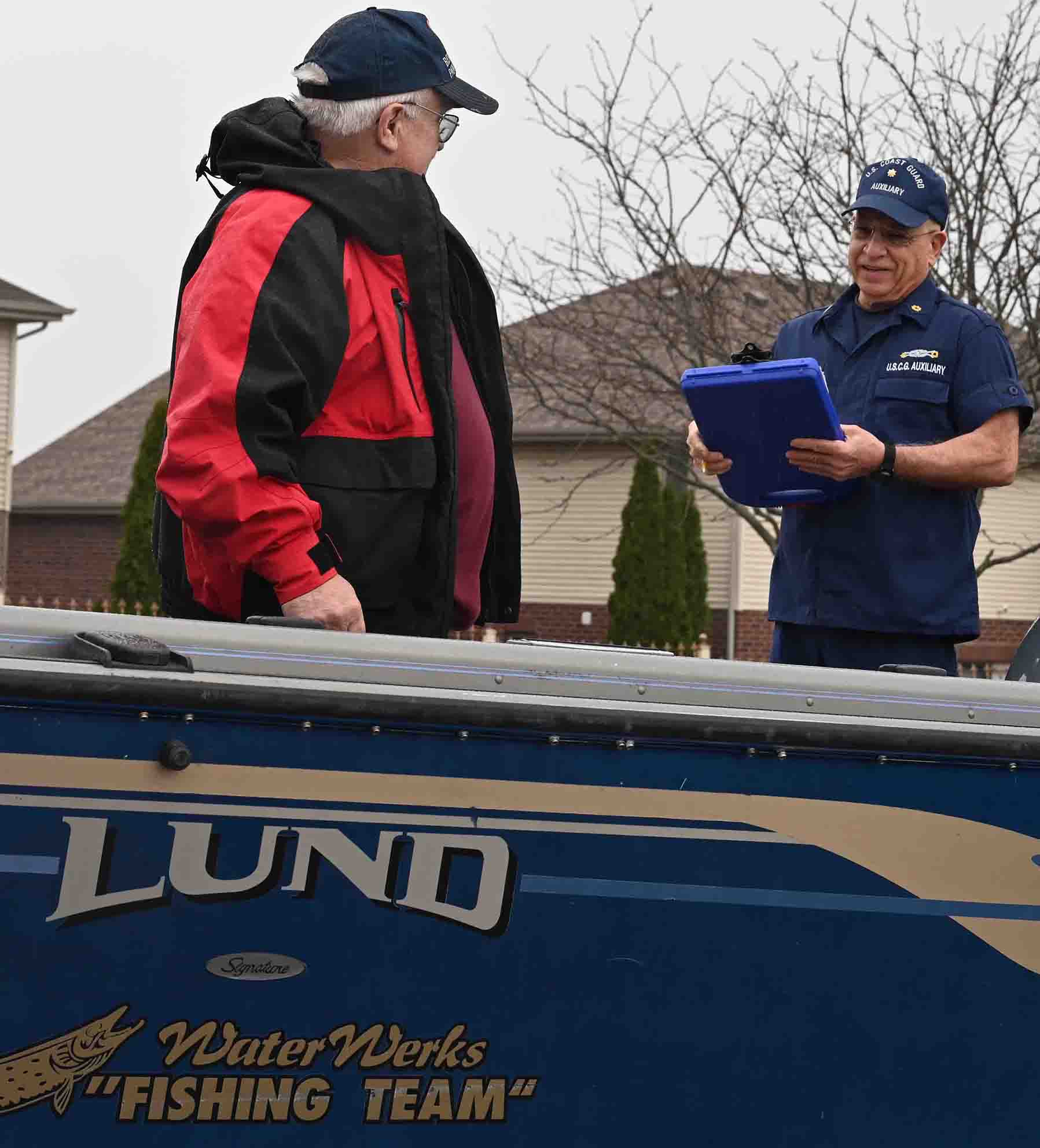 Salvatore Colello 095-37-25 performing a vessel examination during a rain storm at Water Werks Country Club Hills, IL on March 29, 2025