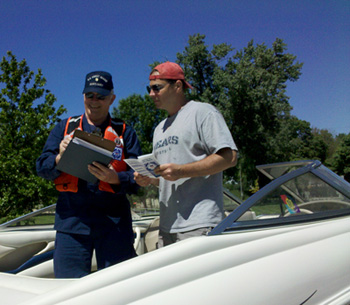 Auxiliary member conducting Vessel Exam