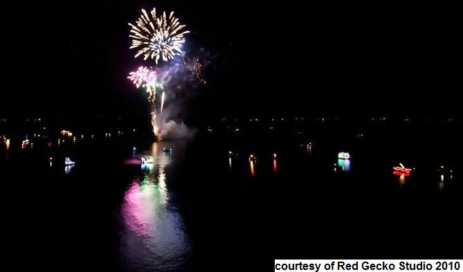 Boat Parade fire works 2010