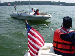 practice tow with skiff hook