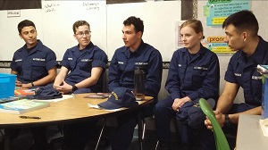 USCG Station Monterey Crew volunteer to read and talk 