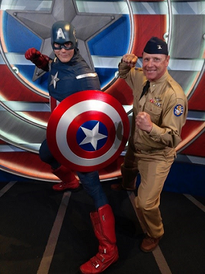 Tracy Schultz as Captain America @USCG Academy