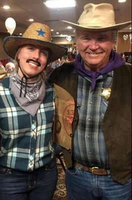 Como Wally and LT Cate at D-train Western night party