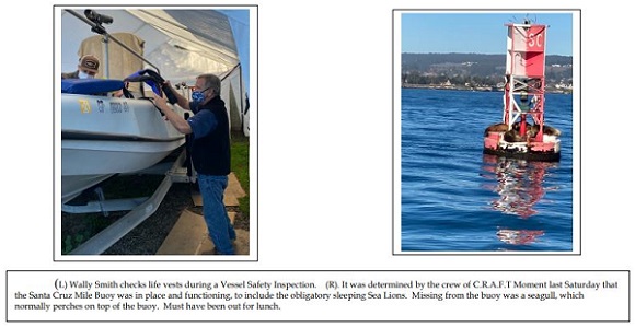 COMO Wally Smith is preparing his Aux Vessel & Santa Cruz Mile Buoy
