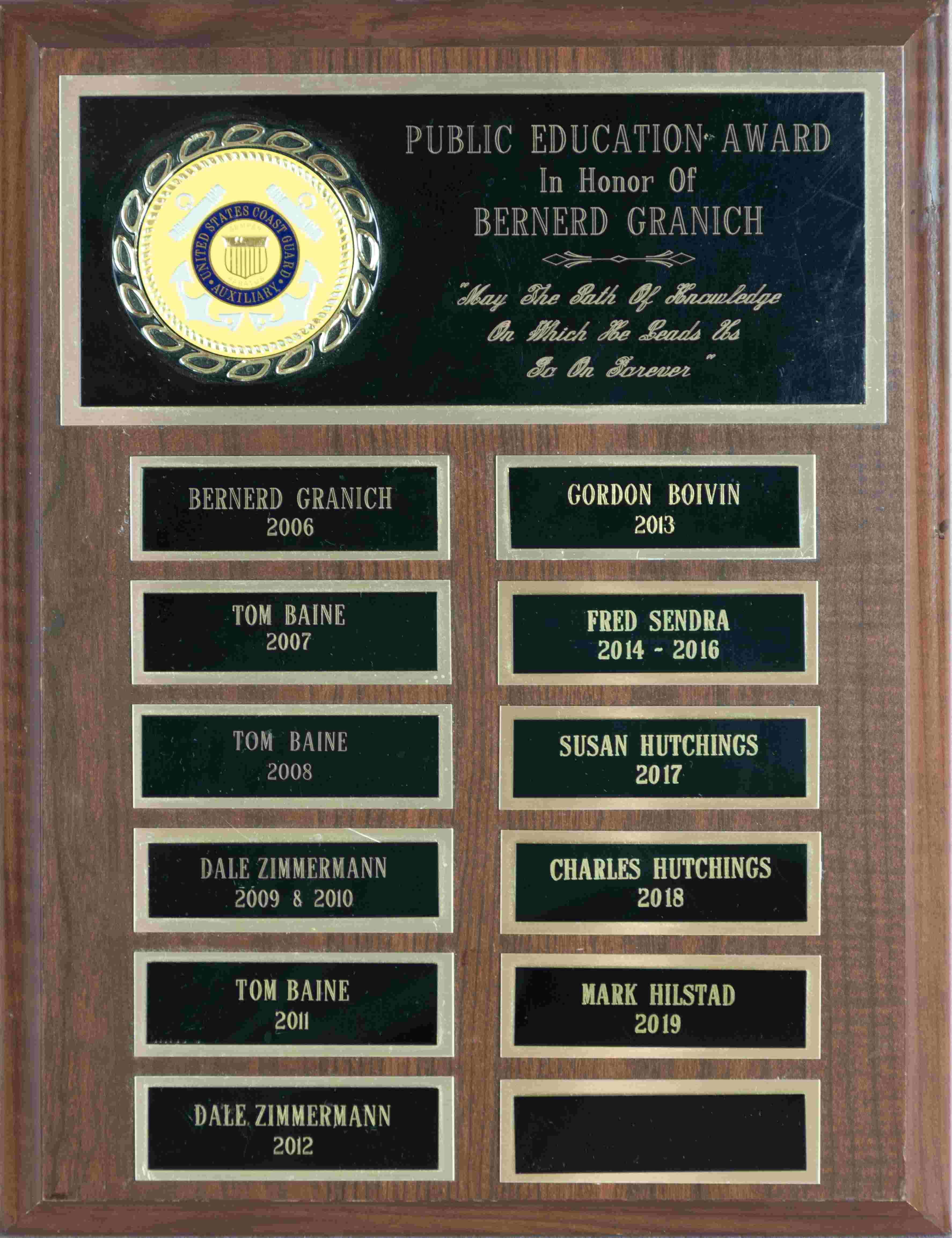 Bernerd Granich PE Award