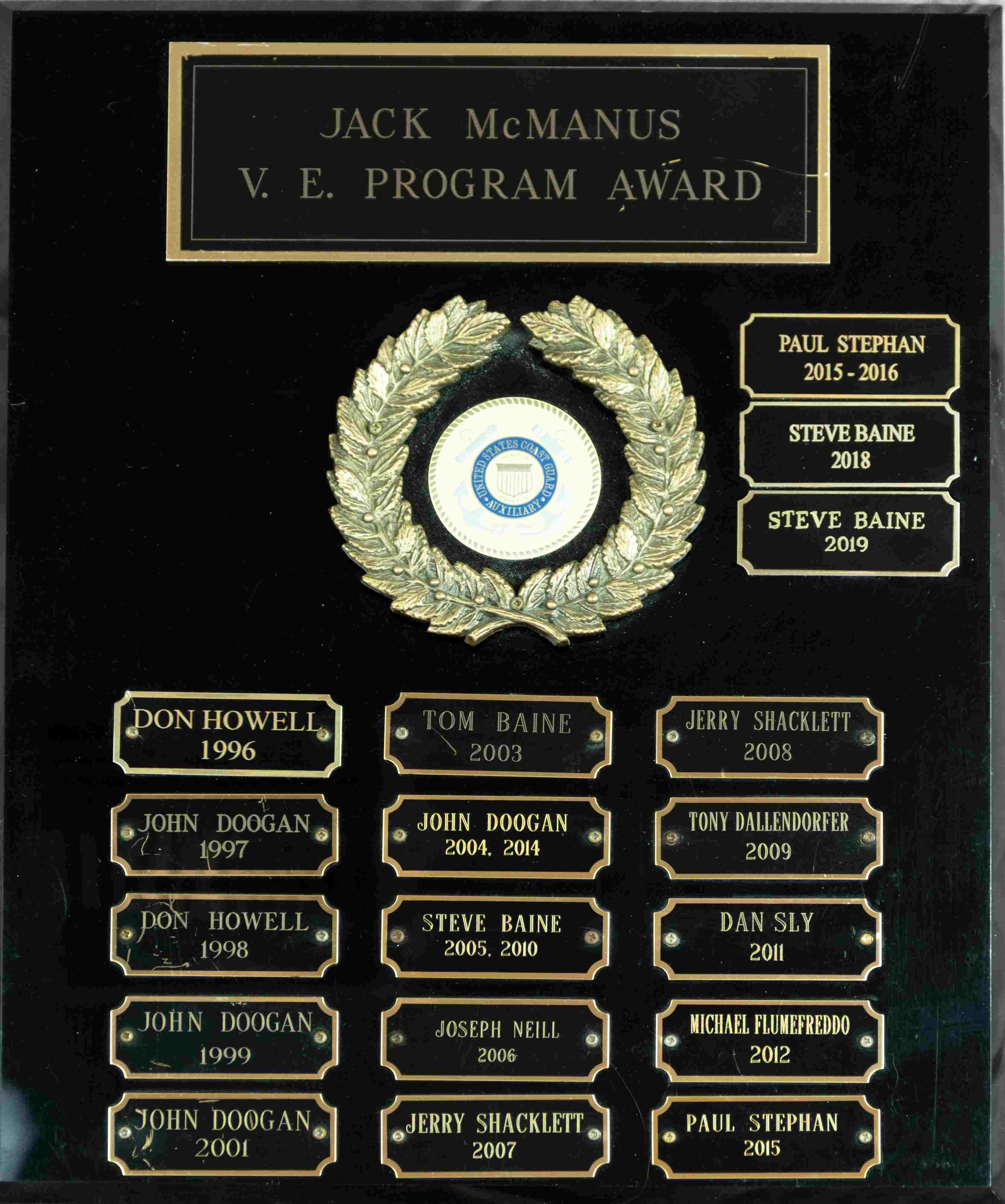 Jack McManus VE Award