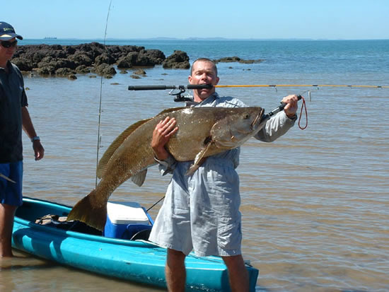 Picture of man with a big fish.