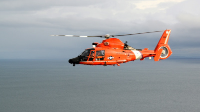 US Coast Guard MH-65 Dolphin Helicopter.