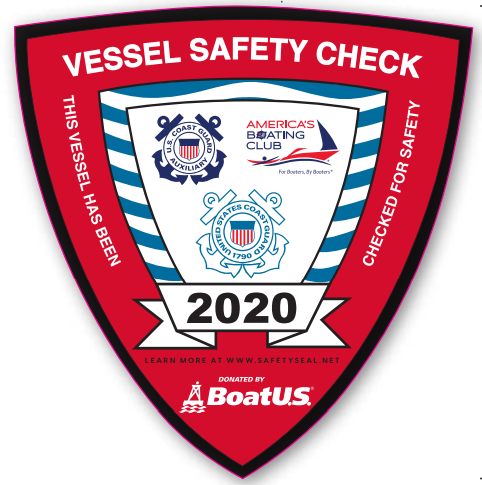 Vessel Safety Check decal 2020