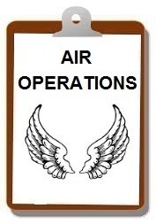 Picture of a Air Operations sheet of paper on a clipboard.