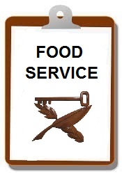 Picture of a Food Service sheet of paper on a clipboard.