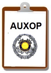 Picture of an AUXOP sheet of paper on a clipboard.