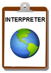 Picture of an Interpreter sheet of paper on a clipboard.