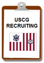 Picture of a  USCG Recruiting sheet of paper on a clipboard.
