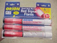 Red signal flares