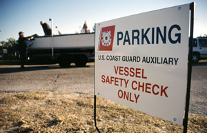 Photo of vessel safety check sign