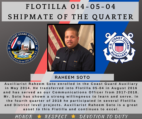 Raheem Soto Shipmate of the Quarter