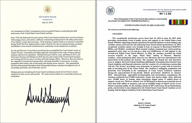 Letters from the president and commandant