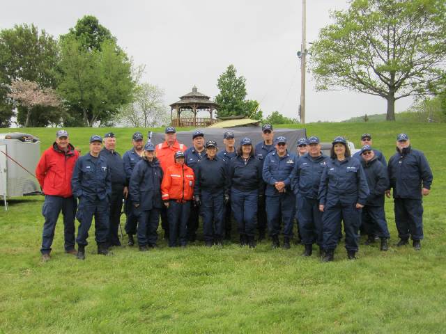 Division team providing support for Bainbridge Canoe Race