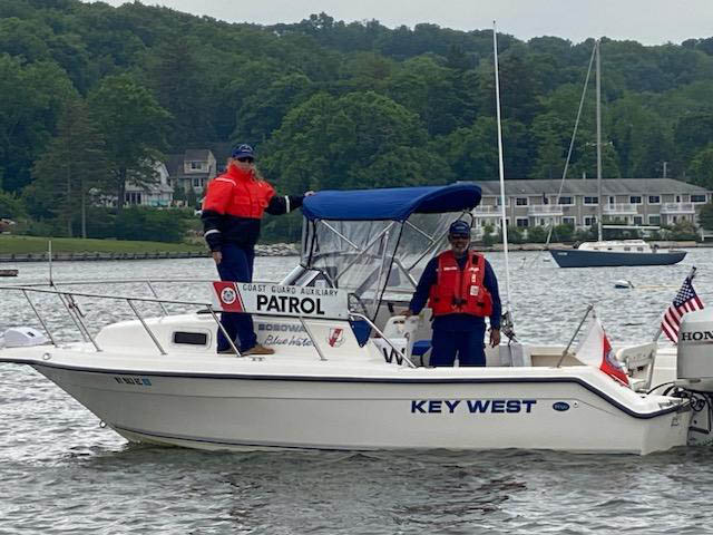 US Coast Guard Auxillary on Patrol Blessing of the fleet