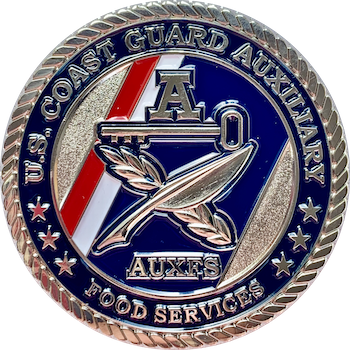 Auxiliary Food Services Challenge Coin Front Face