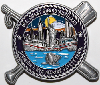 Division 05 Marine Safety Challenge Coin Front Face