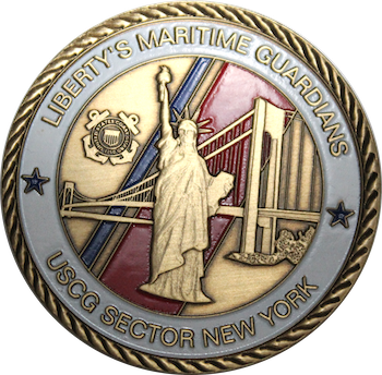 USCG Sector NY Challenge Coin Front Face