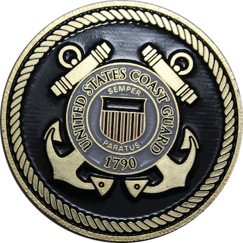 USCGC Forward Challenge Coin Back Face