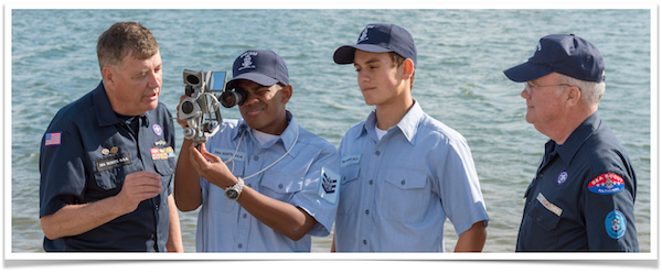 Image of Sea Scout Cadets and Trainer on Navigation