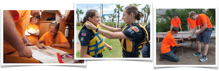 Images of Sea Scouts Cadets Navigate, Life Jacket, Boat Repair