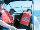 Flotilla 12-09 Auxilarists enjoying patrol on Indian River Bay.