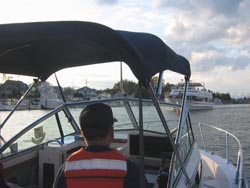 Flotilla 12-09 Auxiliarists watch the Lewes Canal for signs of fuel or oil spills or other polution.