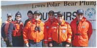 Coast Guard Auxilarists provide communication link between the Polar Bear Plunge organizers and the Coast Guard safety boats.