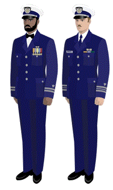 Images of men and women in Service and Dinner Dress Uniforms
