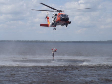 image of Coast Guard Helicopter rescue
