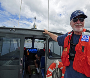 Fil Pagano on Flotilla training patrol photo by TJ Bendicksen 