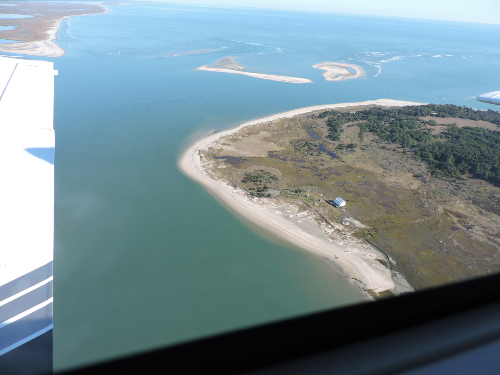 Aerial View Shoreline Shoaling 