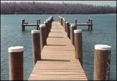 170 ft dock with T-shaped platform