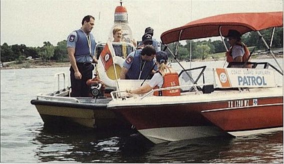 Auxiliarists Training Firefighters in Small Boat Handling