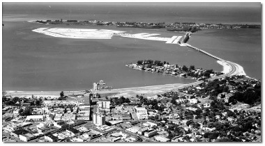 The Sarasota coastline looking from downtown to Long Boat Key