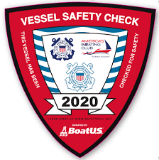An example of a sticker you will receive when you pass a vessel safety inspection