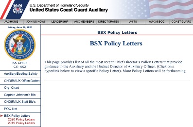 This is an example of the BSX Policy Letter